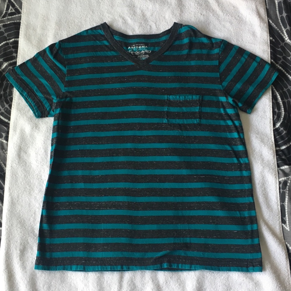 Arizona || Striped, Distressed T-Shirt